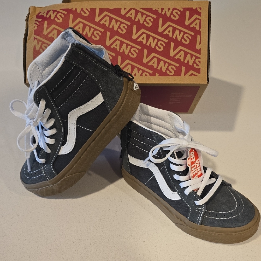 Vans Kids High-Top Sneakers in Black and White